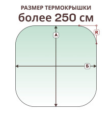 Крышка радиусная » более 250 см