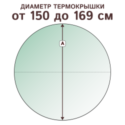 Крышка круглая со скосом (уклоном), диаметр 150-169 см