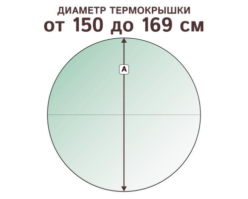 Термокрышка круглая, диаметр от 150 до 169 см