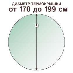 Крышка круглая со скосом (уклоном), диаметр 170-199 см