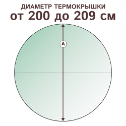 Крышка круглая со скосом (уклоном), диаметр 200-209 см