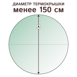 Крышка круглая со скосом (уклоном), диаметр менее 150 см