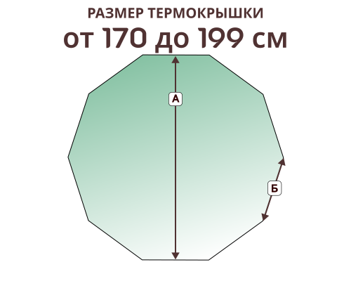 Термокрышка 10 граней с уклоном для чана 170-199 см